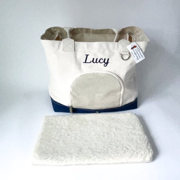 BNWT Parrot Canvas Dog Tote- Embroidered with Lucy - Picture 4 of 5